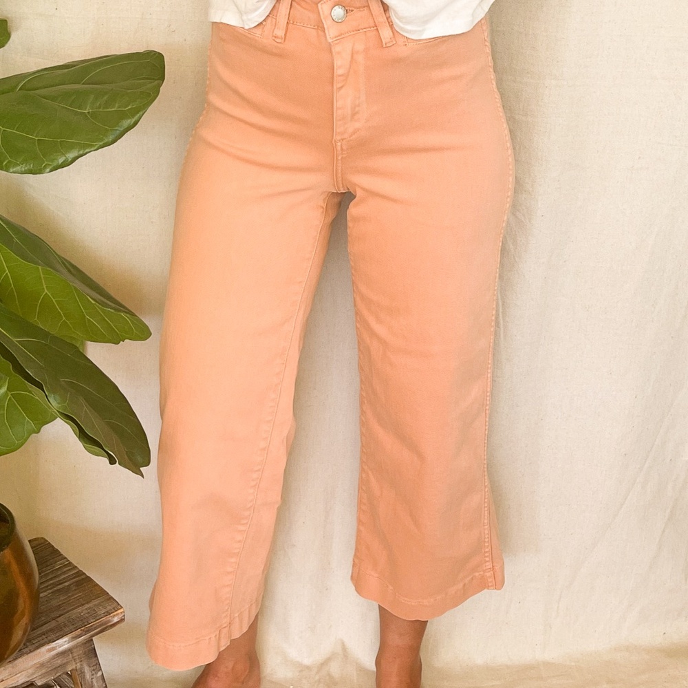 OAT NY High Rise Crop Wide Leg Pants in Toast - Picture 6 of 7
